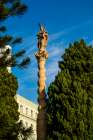 Monument pillar in Canalejas Park, Old Town, Cadiz, Spain. Art Print